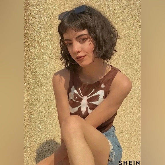 Butterfly print crop tank top size small NWT - Picture 12 of 14